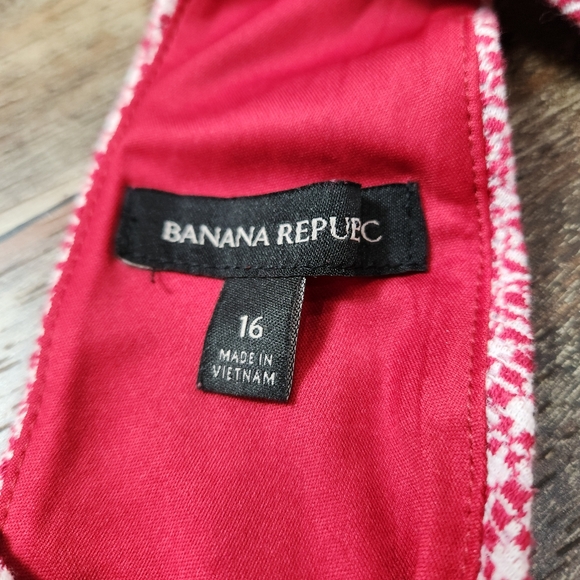 Banana Republic Jacquard Knit Cross-Back Dress With Ruffled Hem Size 16 - Picture 7 of 12